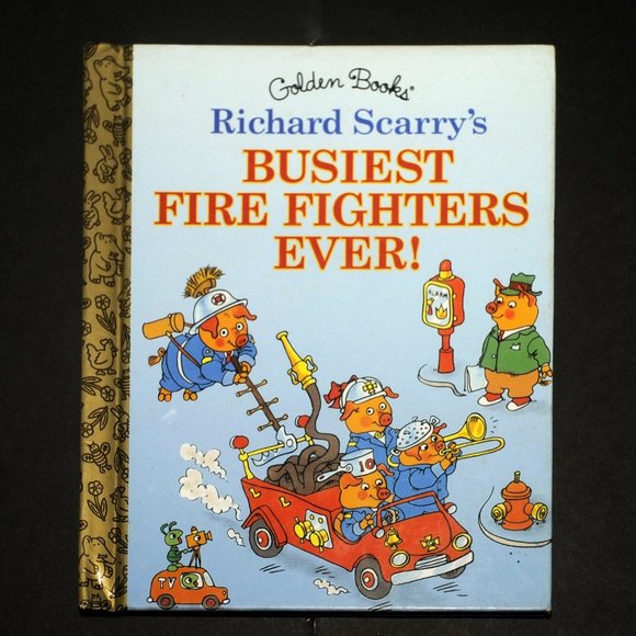 VTG Little Golden Storybook Richard Scarry 'Busiest Fire Fighters Ever!' 1993 - Picture 13 of 13
